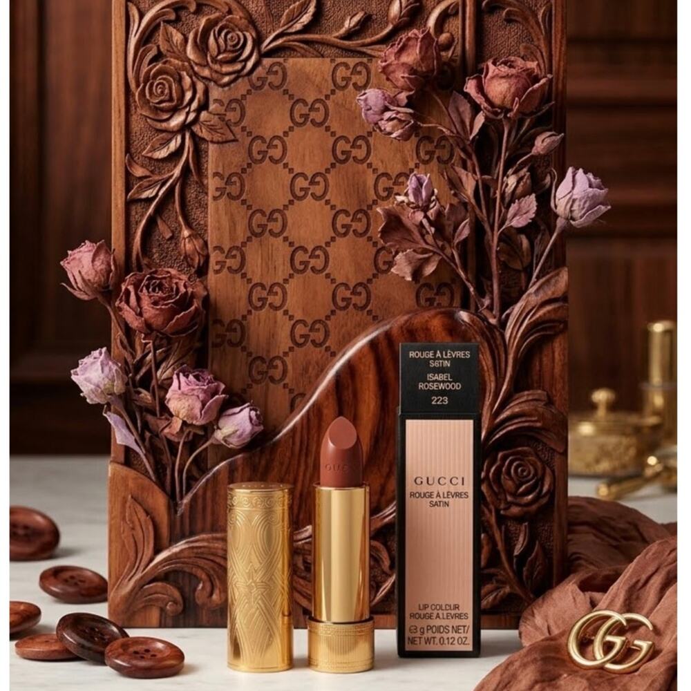 Gucci Rouge A Levres Satin ISABEL ROSEWOOD 223 - 3.5g - NEW in Box